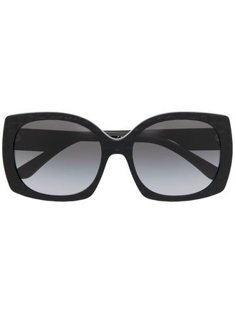 Dolce & Gabbana Eyewear crocodile-effect DG sunglasses - women - Acetate - 58 - Black