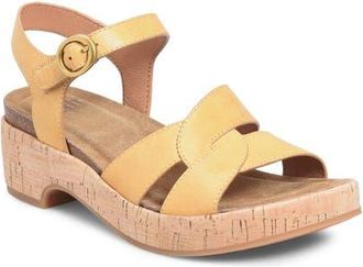 Söfft Capri Ankle Strap Platform Sandal in Sunshine Yellow at Nordstrom, Size 6.5