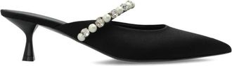 Stella McCartney Elsa Heeled Schoenen - Dames - Muiltjes - Zwart - 38 EU - Polyester - Schoenen