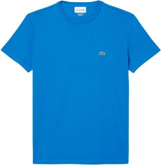 Lacoste Pima Katoenen T-Shirt - Heren - T-shirts - Blauw - 2XL - Katoen - Tops