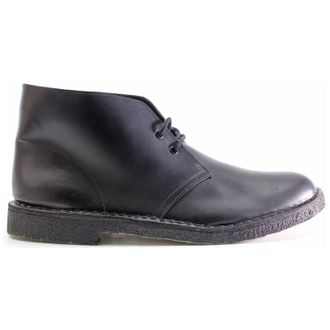 Clarks Desert Boot Polished Smooth Leather Mens Ankle Boots - Black Black - Size:UK 10.5