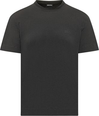 Ermenegildo Zegna Black Crew Neck T-Shirt