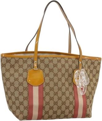 Gucci Pre-owned Tote Bags, female, Multicolor, Size: ONE SIZE Pre-owned Canvas Tote Bag