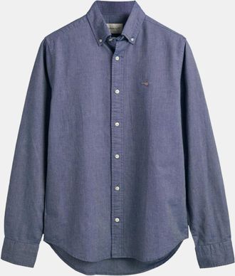 GANT Mens Fit Classic Oxford Shirt in Blue - Size X-Large
