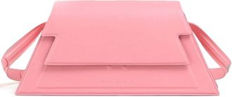 Marni logo-debossed leather shoulder bag - women - Calf Leather - One Size - Pink