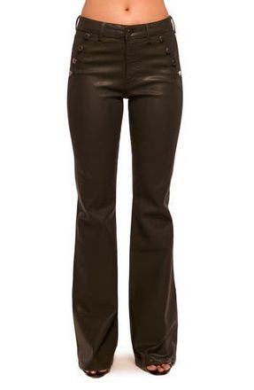 Ramy Brook Helena High Waist Coated Bootcut Jeans in Deep Olive Coated at Nordstrom Rack, Size 26