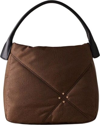 Borbonese Quarter Hobo Bag Medium - - Bags - Donna - Marrone - ONE SIZE