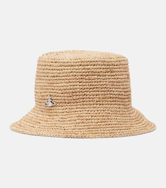 Vivienne Westwood Orb raffia bucket hat