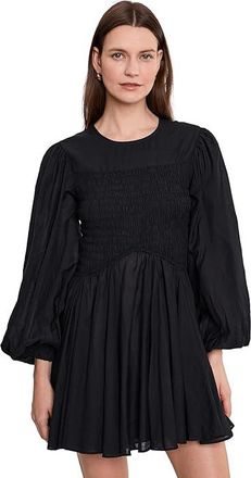 AllSaints Chia Dress Womens Dress Black : UK 14 (US Womens 10), Cotton/Viscose