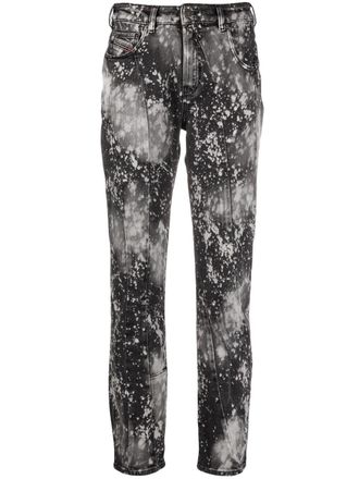 Diesel D-Joy painted slim jeans - women - Cotton/Polyester/Spandex/Elastane - 27/32 - Black