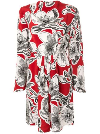 Stine Goya Vestito a fiori Jacob - Rosso