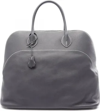 Herm&egrave;s Navy Epsom Leather Handbag Tote Bag (Pre-Owned)