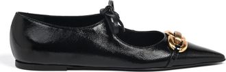 Baldinini Ballerina in Pelle Verniciata - - Shoes - Donna - Nero - 37 1/2 EU