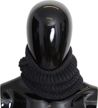 Dolce & Gabbana Zwarte Heren Balaclava Kasjmier Gebreide Nekwrap Hoed