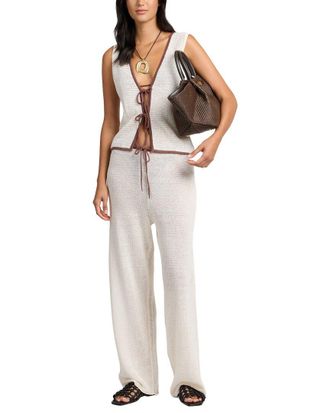 Onia Linen Tie Front Tank