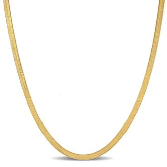 Amour 3.5mm Flex Herringbone Chain Necklace In 10K Yellow Gold, 24 In