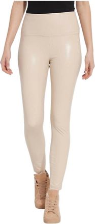 Lyss&eacute; Theodora Textured Leather Leggings In Bisque