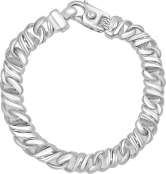 Pompeii3 Mens 14k Gold (49gram) or Platinum (80gram) 9.5mm Link Bracelet 8.5