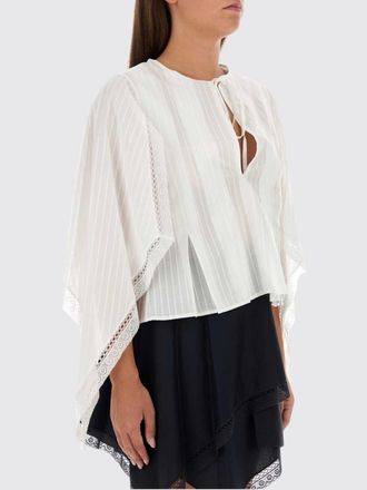 J.W.Anderson Striped Cotton Blouse with Embroidered Lace Inserts and a Relaxed Fit