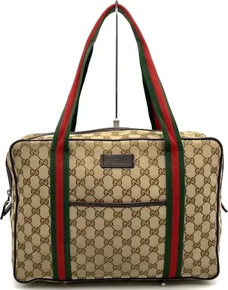 Gucci Gg Canvas Brown Gg Canvas Shoulder Bag Tote Bag (Pre-Owned)