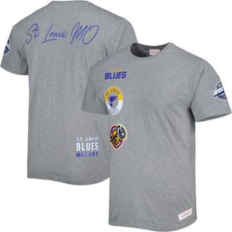 Mitchell & Ness Mens Mitchell & Ness Heather Gray St. Louis Blues City Collection T-Shirt at Nordstrom, Size Medium
