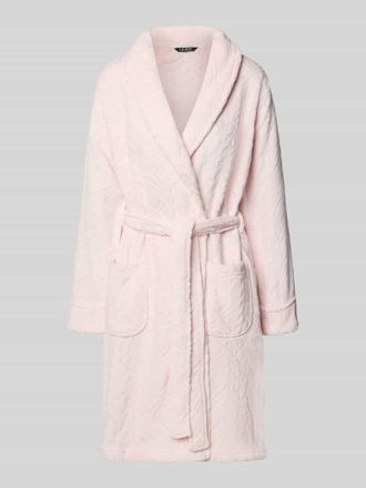 Lauren Ralph Lauren Bademantel mit Strukturmuster in Hellrosa, Gr&ouml;&szlig;e M
