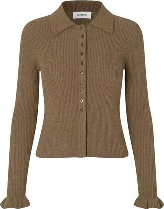Modstr&ouml;m Corneliamd Cardigan - Dames - Truien - Bruin - Maat: S
