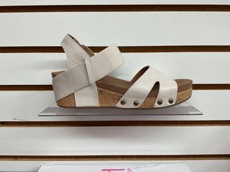 Corkys Footwear Women Better With Time Low Heel Wedge Sandal In Ivory