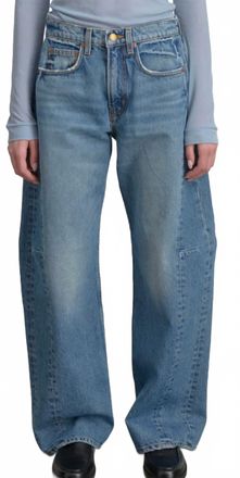 B Sides Slim Lasso Structured Barrel-Leg Jeans In Indigo