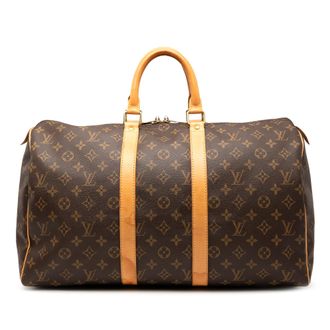 Louis Vuitton Pre-owned Womens Monogram Keepall 45 - Tan Textile - One Size