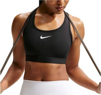 Nike (WMNS) Nike Swoosh Medium-Support Padded Sports Bra Black White DX6821-010