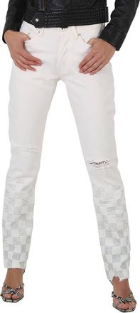 Filles A Papa Embellish Crystal Checkerboard Pants