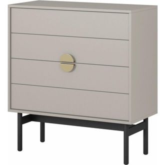 Selsey Selsey - Stoon - C&oacute;moda Con 4 Cajones - 85,5 Cm - Gris