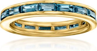 Ross-Simons London Blue Topaz Eternity Band in 18kt Gold Over Sterling