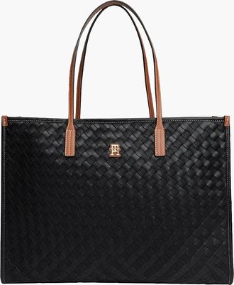 Tommy Hilfiger Womens Tommy Hilfiger TH City Womens Tote Bag - Black Mix - Size: ONE size