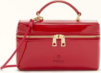 Furla Camelia Mini Bag Rosso Red Patent Leather Woman