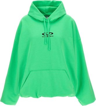 VETEMENTS logo-print hoodie - Green