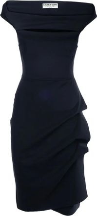 La Petite Robe Di Chiara Boni Abito midi Melania con spalle scoperte - Nero