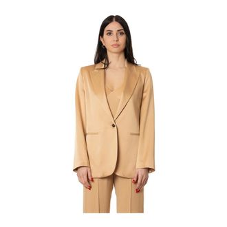 Forte_Forte My Jacket - Dames - Jassen - Beige - Maat: L Leer