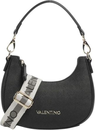 Valentino Zwarte Handtas met Rits en Binnenzak - Dames - Schoudertassen - Zwart - ONE Size - Tassen