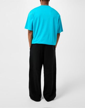 Acne Studios Mens Extorr Devil Logo T-Shirt Blue Clothing > Polo & T-Shirts