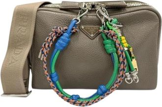 Prada Pre-owned Vintage Schoudertas - Dames - Vintage Heuptassen - Beige - ONE Size - Leer - Vintage