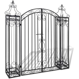 vidaXL Puerta De Jard&iacute;n Decorativa De Hierro Forjado 122x20,5x134 Cm Vidaxl