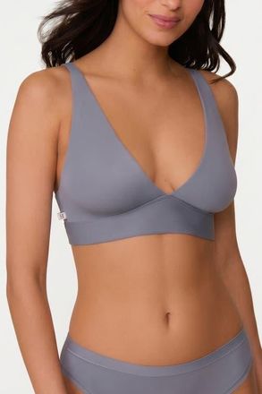 Harper Wilde Bliss Plunge Adjustable Bralette in Steel at Nordstrom, Size Xxx-Large