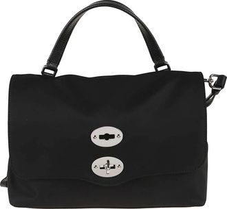 Zanellato Zwarte Schoudertas - Dames - Handtassen - Zwart - ONE Size - Leer - Tassen
