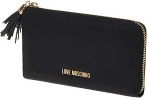 Love Moschino Gehamerde Portemonnee van Synthetisch Leer - Dames - Portefeuilles - Zwart - ONE Size - Leer - Accessoires