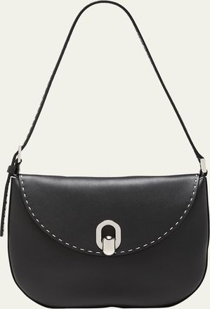 Savette Tondo Small Stitched Leather Hobo Bag