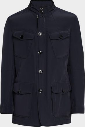 Tom Ford Mens Micro-Ottoman Four-Pocket Military Jacket