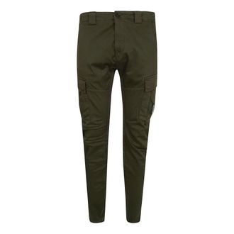 C.P. Company Slim-fit Trousers, male, Green, Size: L Stretch Sateen Ergonomic Cargo Pants