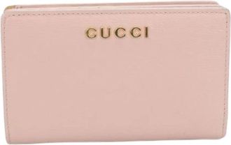 Gucci Pre-owned Bi-fold Portemonnee - Dames - Vintage Accessoires - Roze - ONE Size - Leer - Vintage